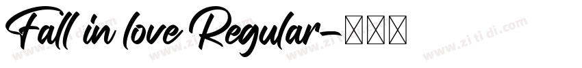 Fall in love Regular字体转换